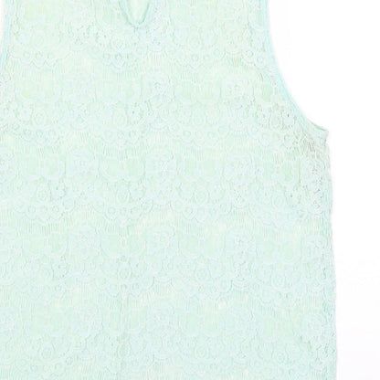 Womens UK Size 12 New Look Green Basic Tank