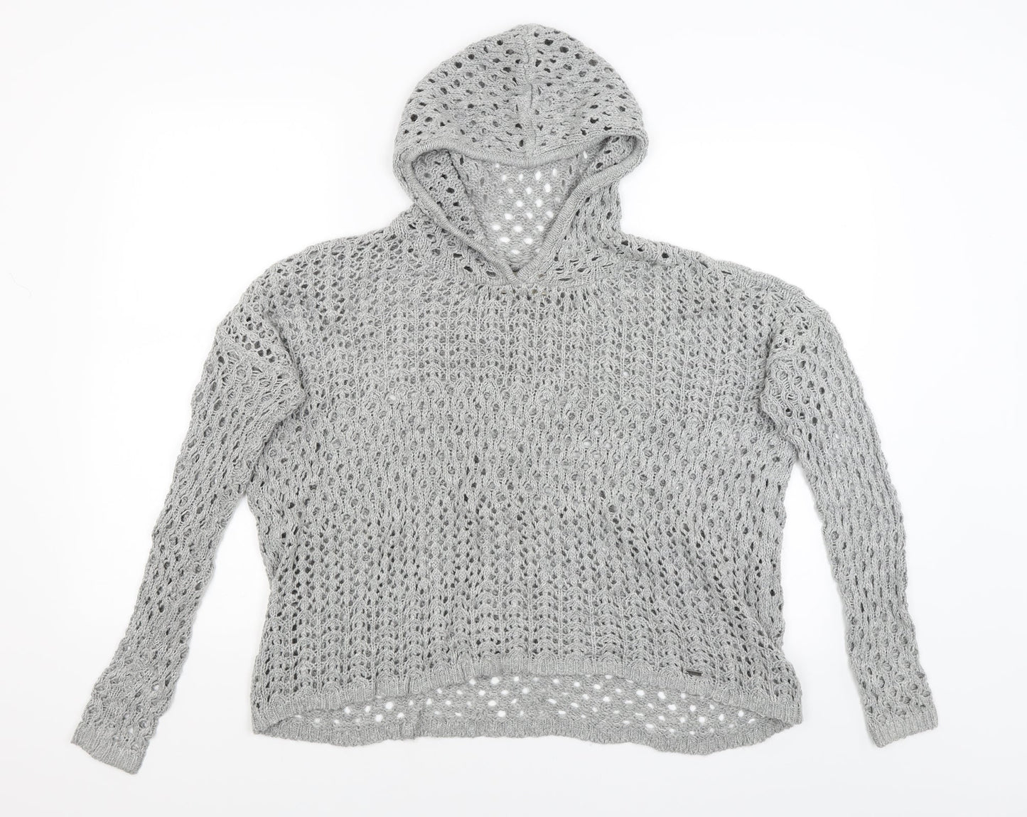 Hollister Womens Grey   Pullover Hoodie Size S