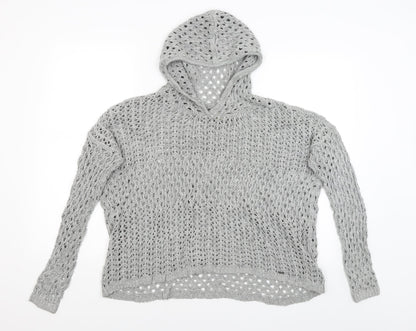 Hollister Womens Grey   Pullover Hoodie Size S