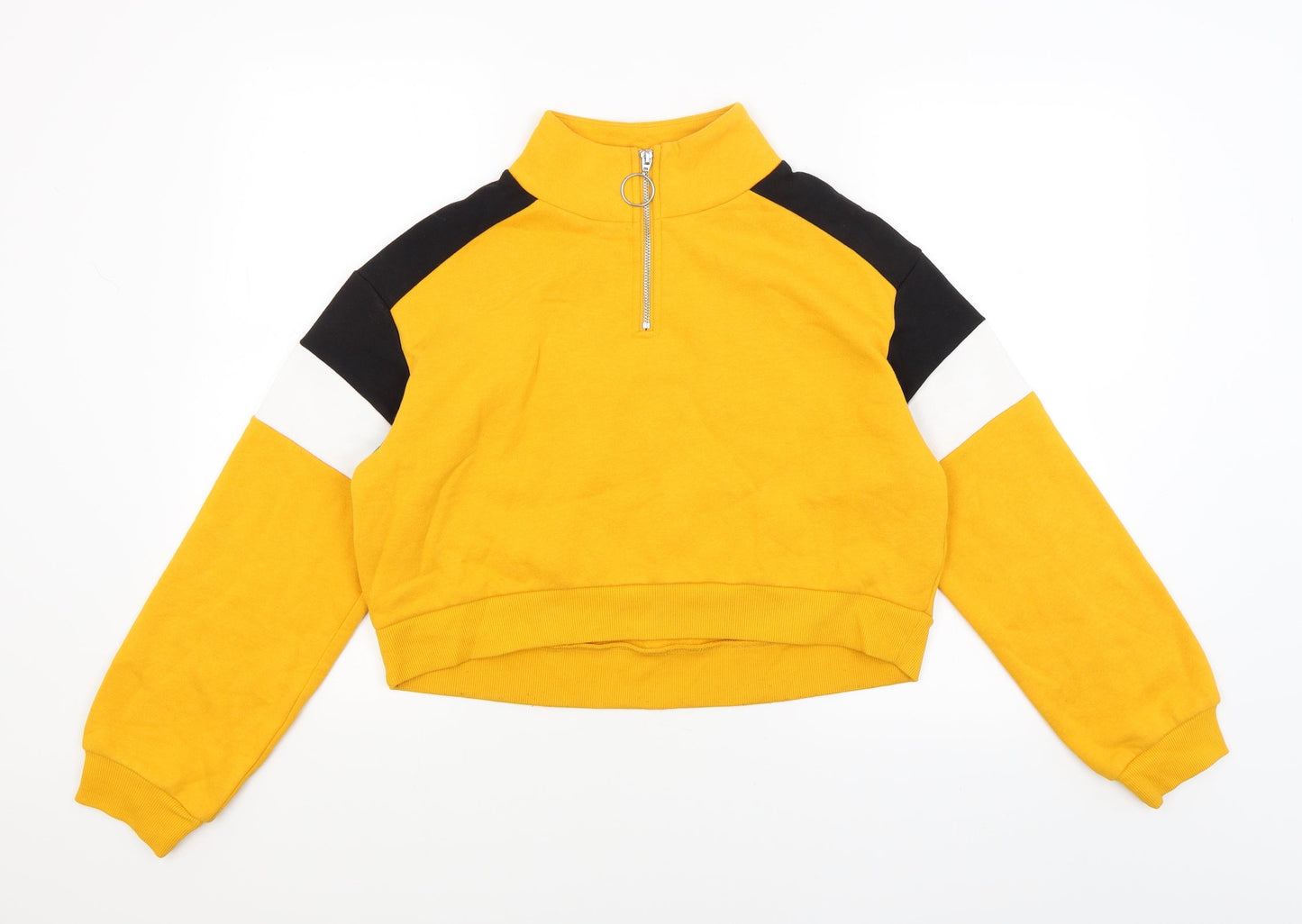 Divided Womens Yellow   Pullover Sweatshirt Size S