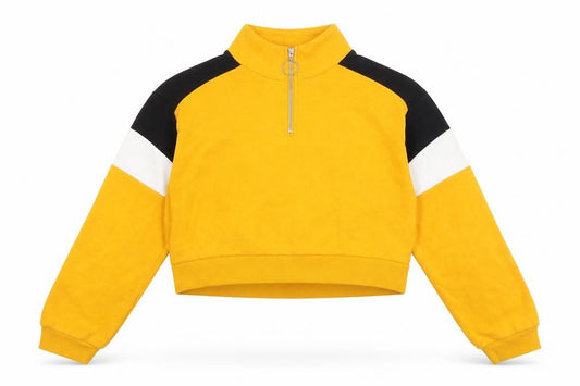 Womens UK Size S Divided Yellow Pullover Sweatshirt