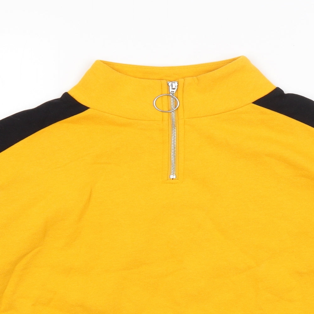 Divided Womens Yellow   Pullover Sweatshirt Size S