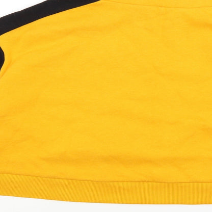 Divided Womens Yellow   Pullover Sweatshirt Size S