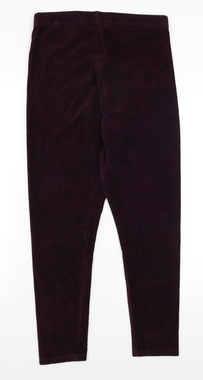 M&S Womens Purple   Trousers  Size 18 L25.5 in