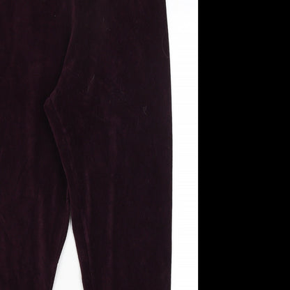 M&S Womens Purple   Trousers  Size 18 L25.5 in