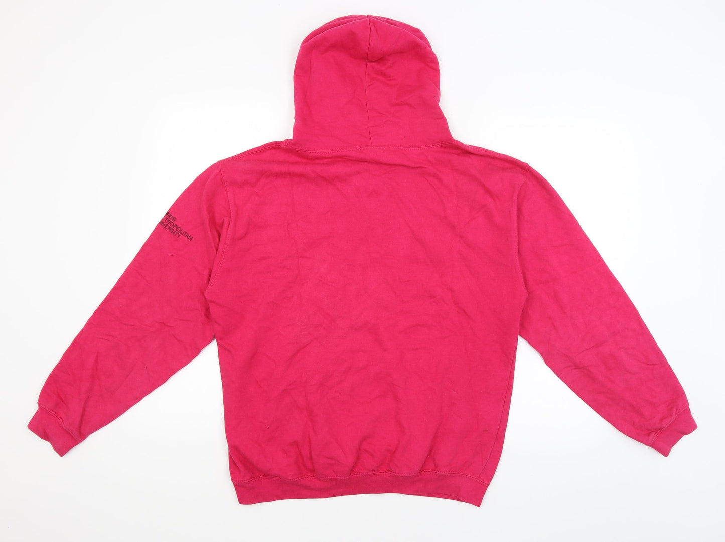 Awdis Womens Pink   Pullover Hoodie Size M  - Leeds University