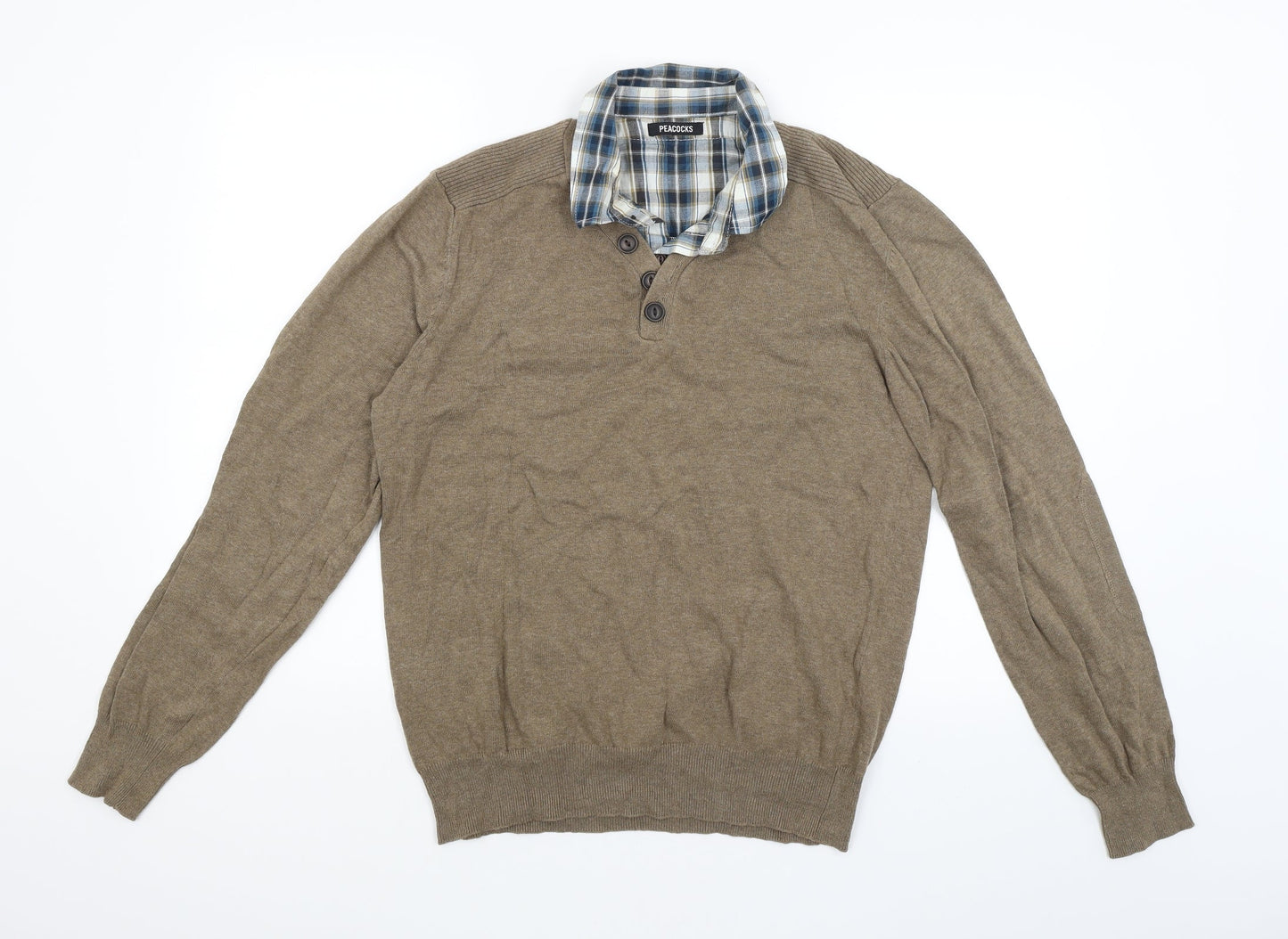 Peacocks Mens Brown   Pullover Jumper Size M