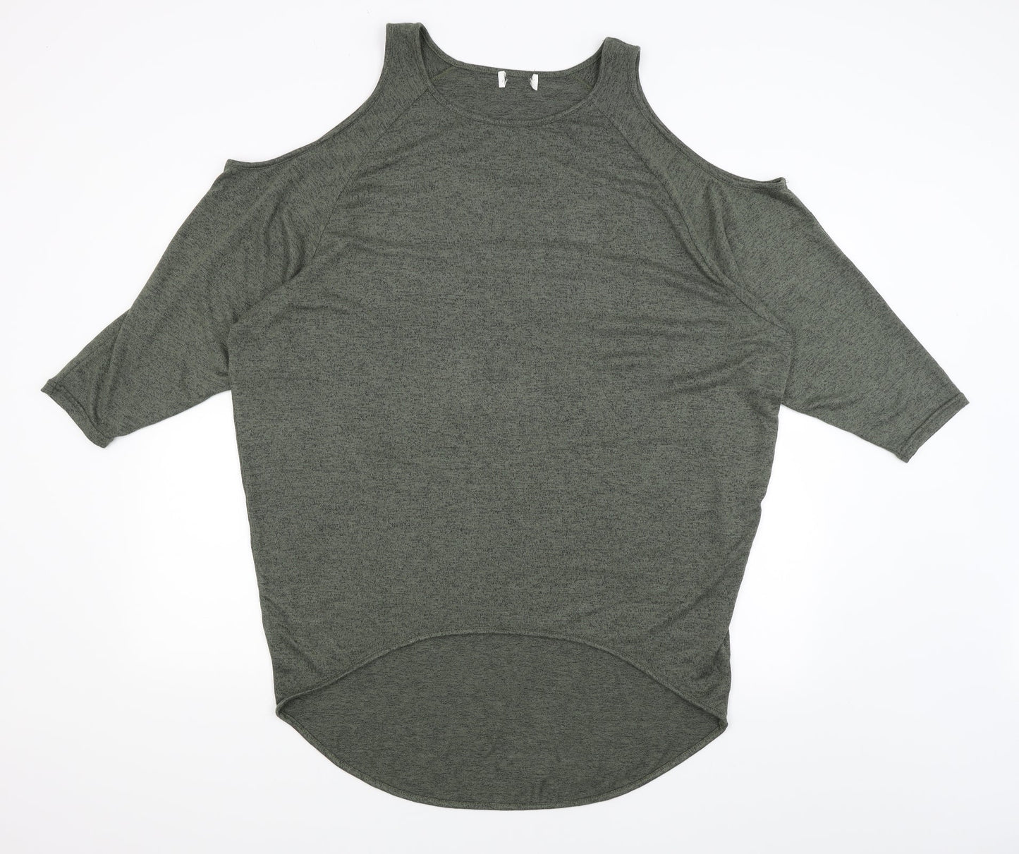 Womens UK Size 10 Apricot Green Basic T-Shirt