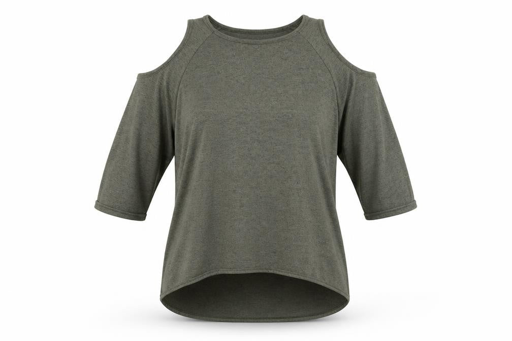 Womens UK Size 10 Apricot Green Basic T-Shirt