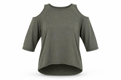 Womens UK Size 10 Apricot Green Basic T-Shirt