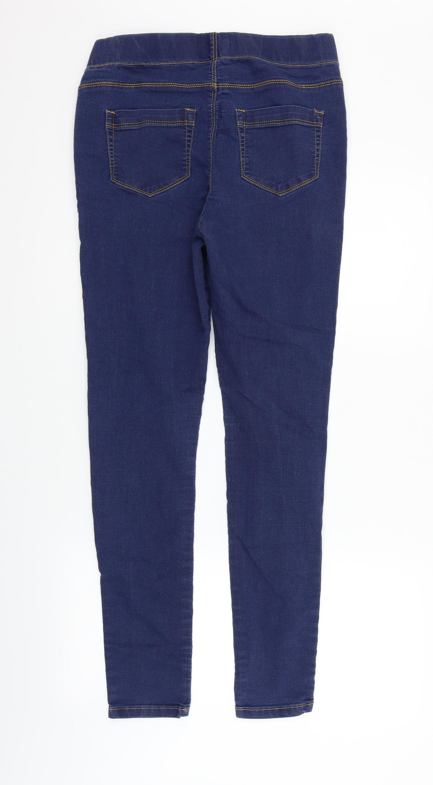 Womens UK Size 12 Papaya Regular Fit Straight Blue Jeans