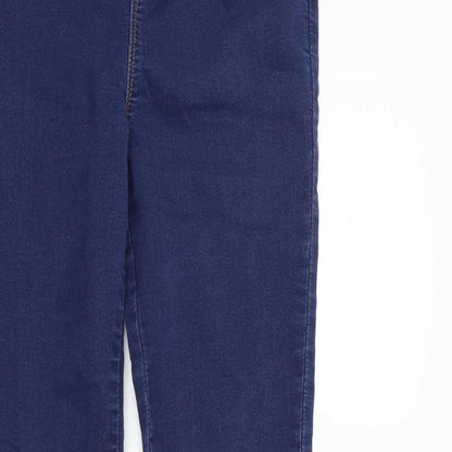 Womens UK Size 12 Papaya Regular Fit Straight Blue Jeans