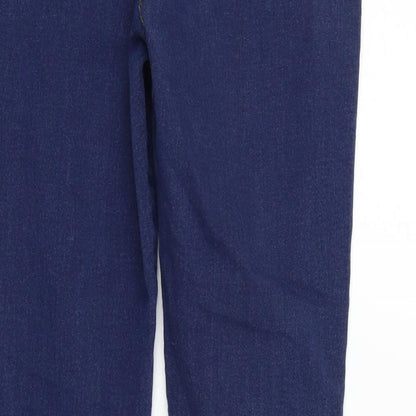 Womens UK Size 12 Papaya Regular Fit Straight Blue Jeans