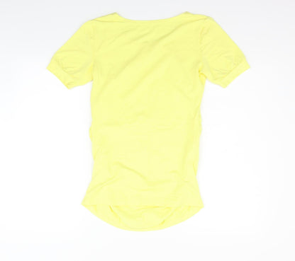 Womens UK Size M Preworn Yellow Basic Blouse