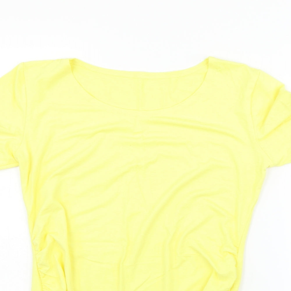Womens UK Size M Preworn Yellow Basic Blouse