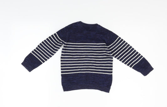 NEXT Boys Blue Striped  Pullover Jumper Size 3 Years