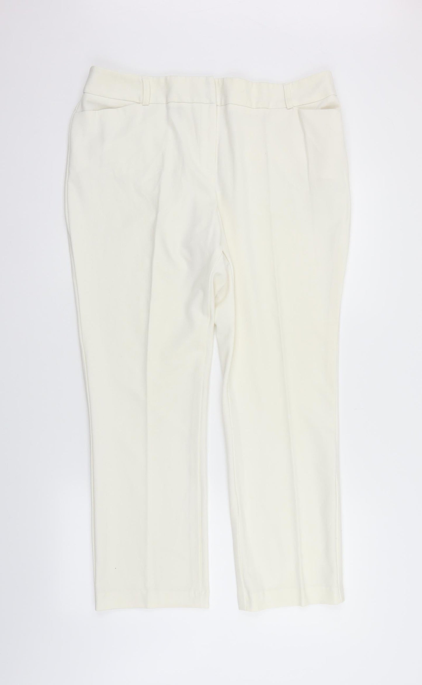 la via Womens White   Trousers  Size 16 L25 in