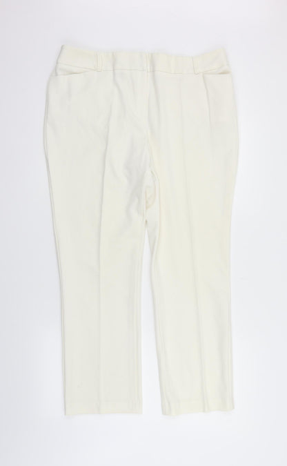 la via Womens White   Trousers  Size 16 L25 in