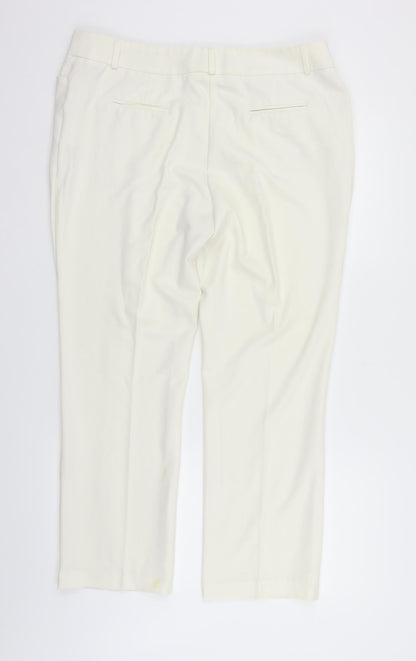 la via Womens White   Trousers  Size 16 L25 in
