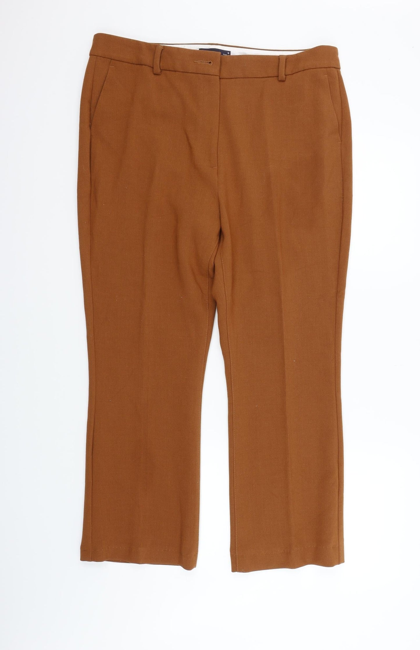 Womens UK Size 16 Marks and Spencer Regular Fit  Orange Trousers