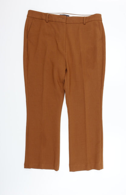 Womens UK Size 16 Marks and Spencer Regular Fit  Orange Trousers
