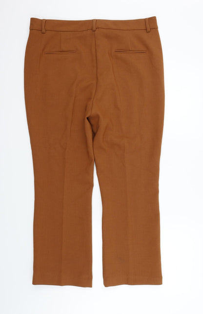 Womens UK Size 16 Marks and Spencer Regular Fit  Orange Trousers