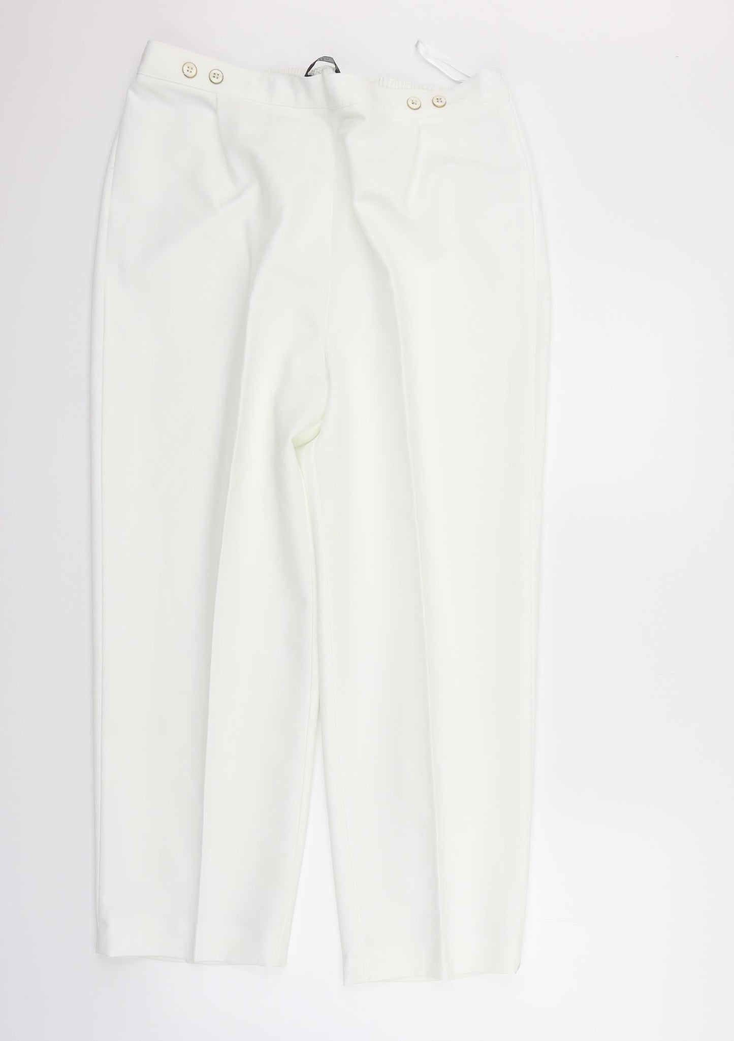 Womens UK Size 16 BM Regular Fit  White Trousers