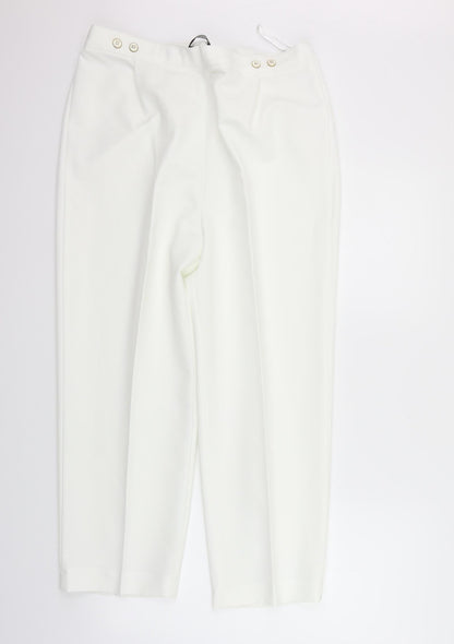 Womens UK Size 16 BM Regular Fit  White Trousers