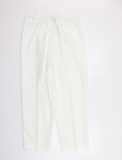 Womens UK Size 16 BM Regular Fit  White Trousers