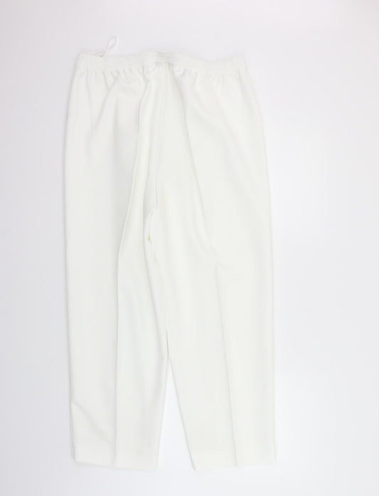 Womens UK Size 16 BM Regular Fit  White Trousers