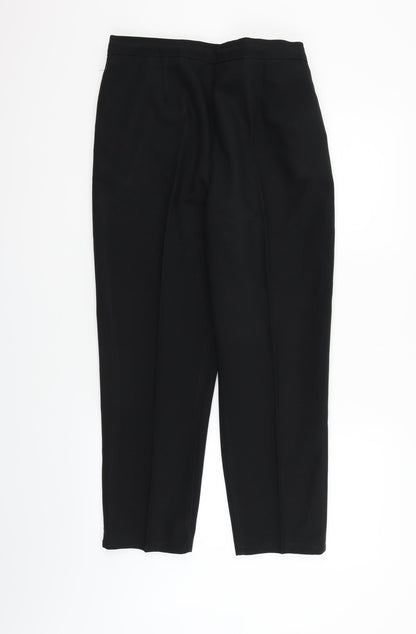 Womens UK Size 18 Preworn Regular Fit  Black Trousers