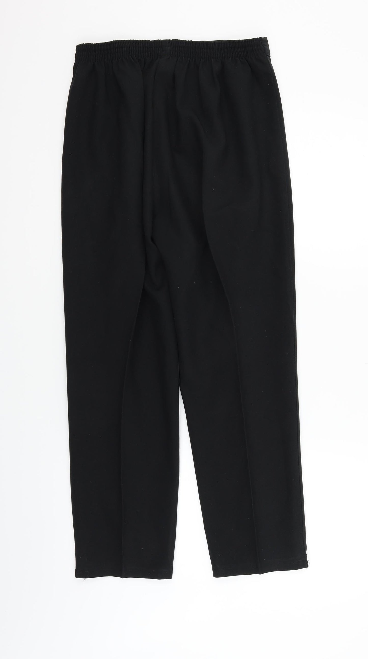 Womens UK Size 18 Preworn Regular Fit  Black Trousers