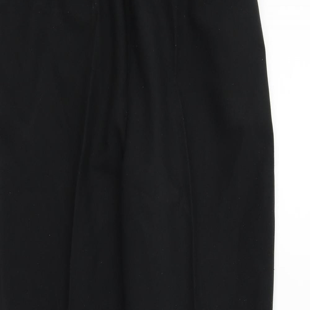 Womens UK Size 18 Preworn Regular Fit  Black Trousers