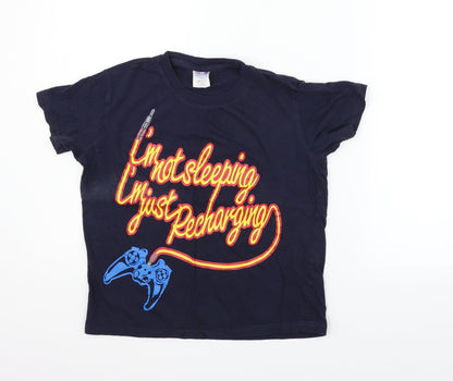 The Pjama Factory Boys Blue   Basic T-Shirt Size 11-12 Years