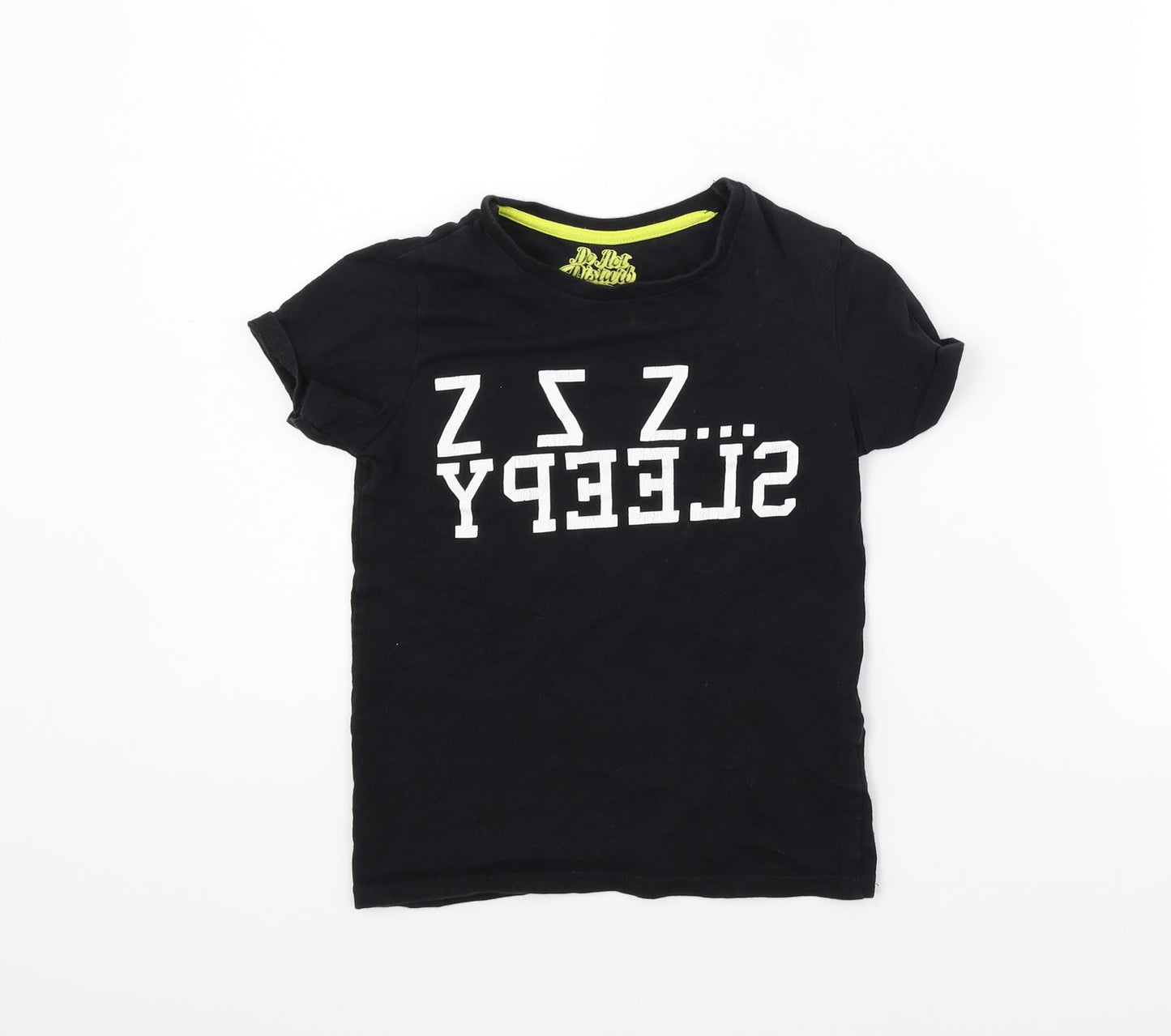 Marks and Spencer Boys Black   Basic T-Shirt Size 6-7 Years
