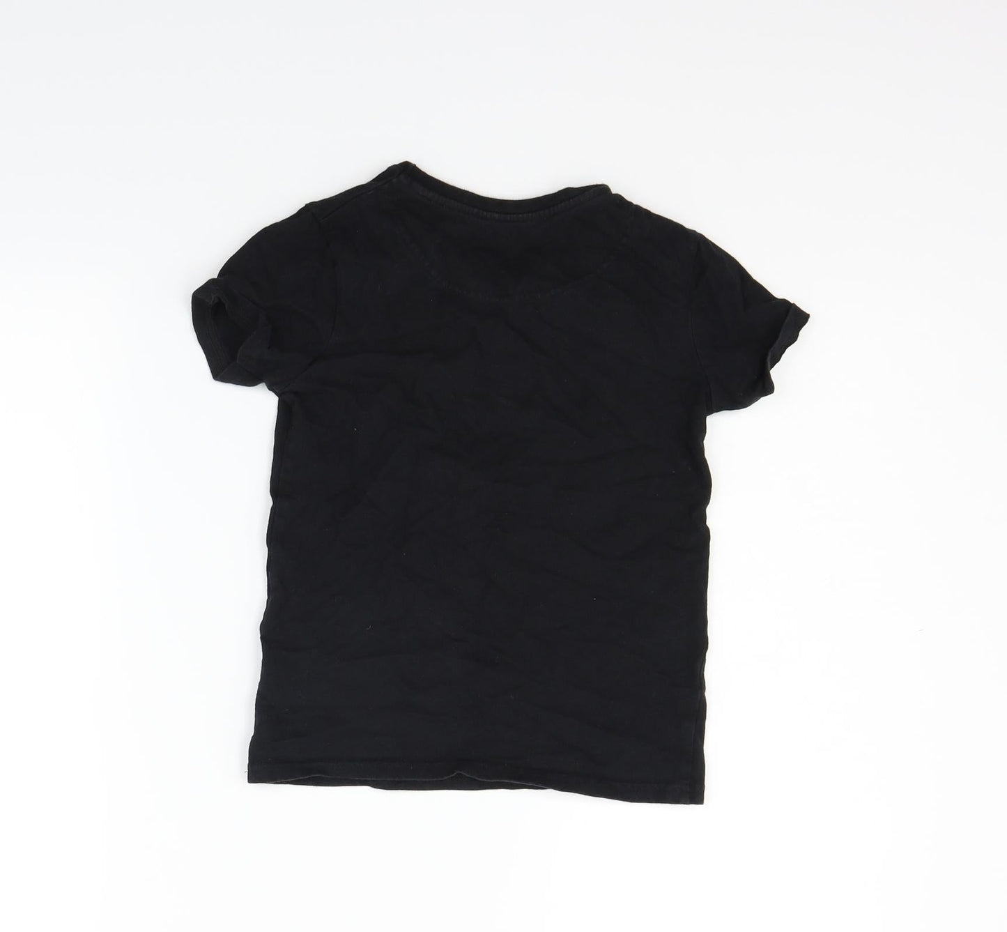 Marks and Spencer Boys Black   Basic T-Shirt Size 6-7 Years