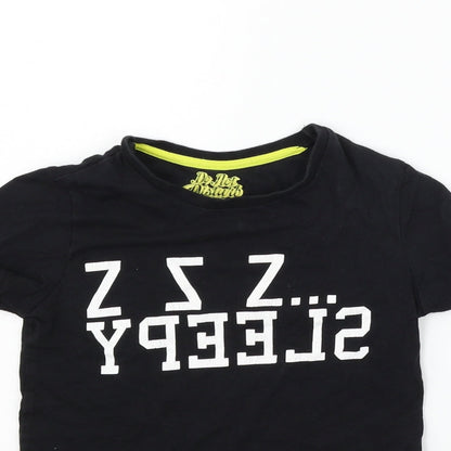 Marks and Spencer Boys Black   Basic T-Shirt Size 6-7 Years