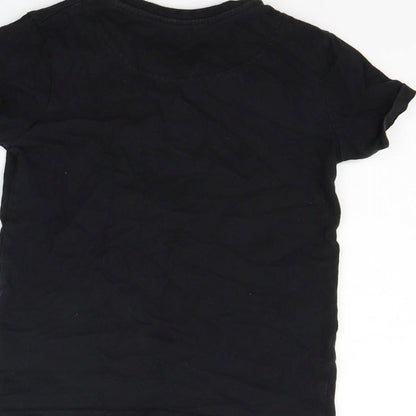 Marks and Spencer Boys Black   Basic T-Shirt Size 6-7 Years