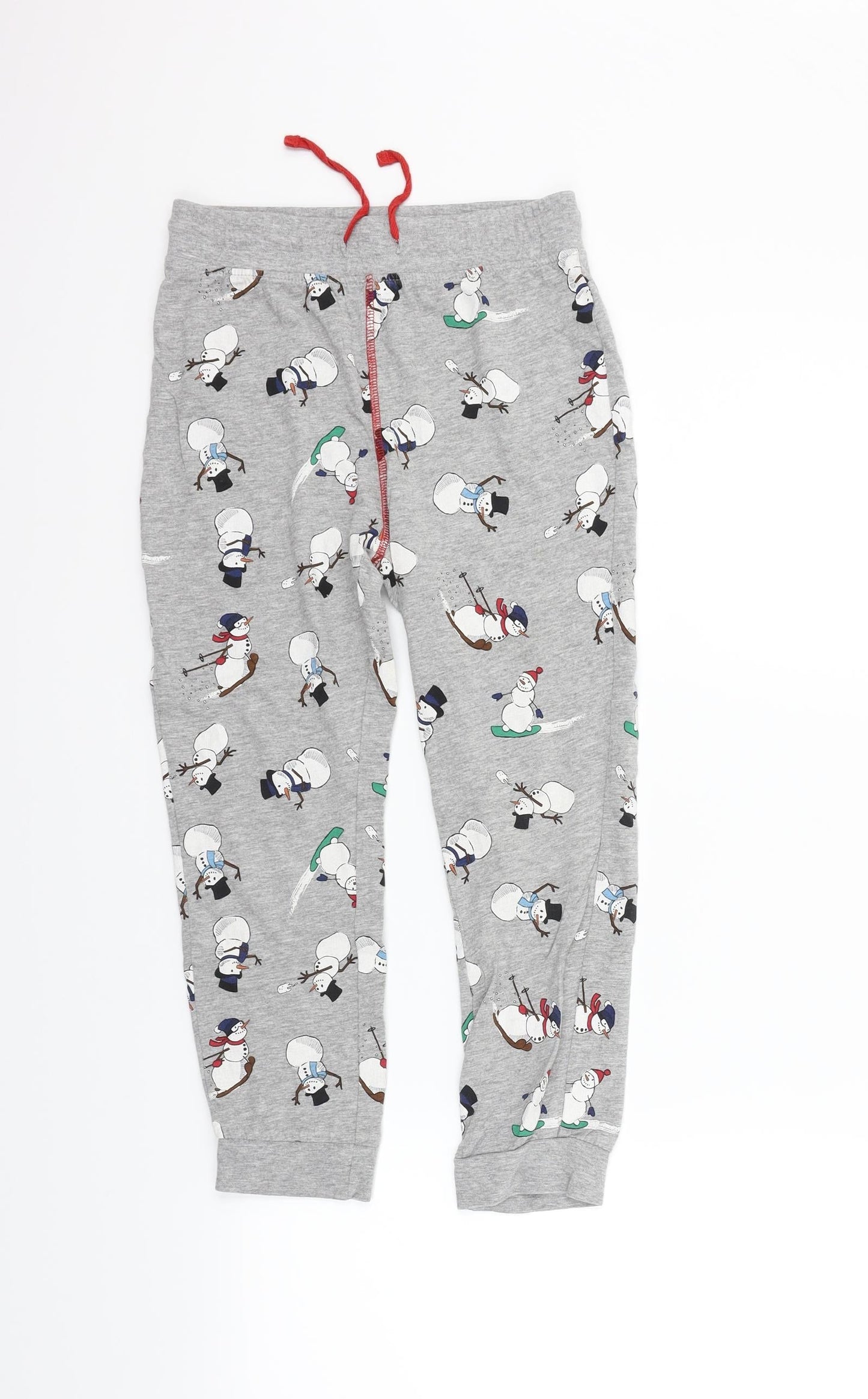 Marks and Spencer Girls Grey Geometric   Pyjama Pants   - snowman