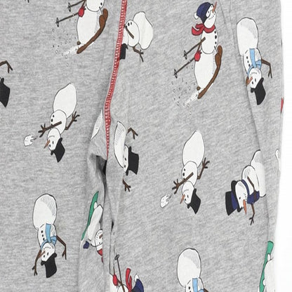 Marks and Spencer Girls Grey Geometric   Pyjama Pants   - snowman