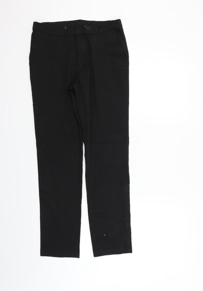 George Girls Black Ikat  Chino Trousers Size 12-13 Years