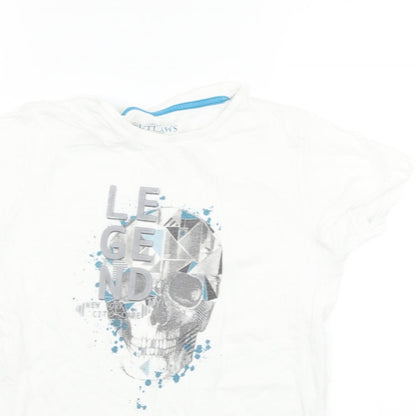 urban utlaws Girls White   Basic T-Shirt Size 11-12 Years