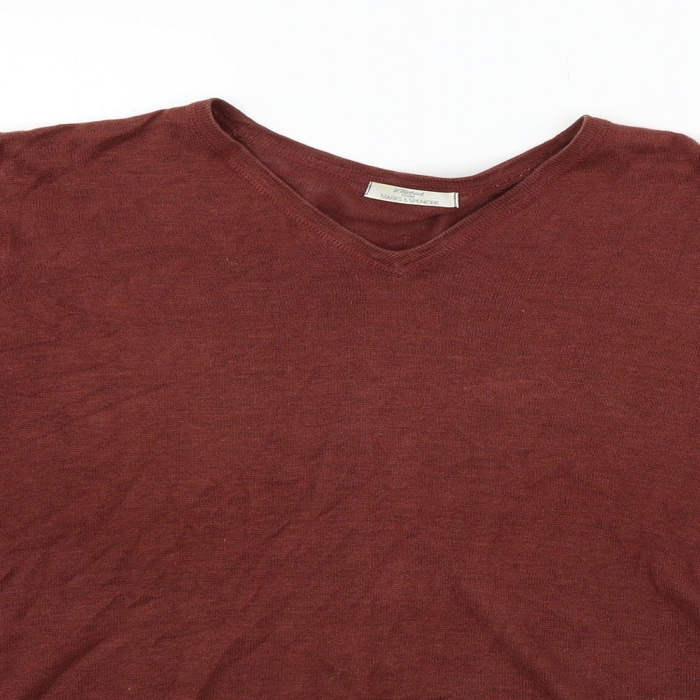Marks & Spencer Womens Brown   Pullover Jumper Size M