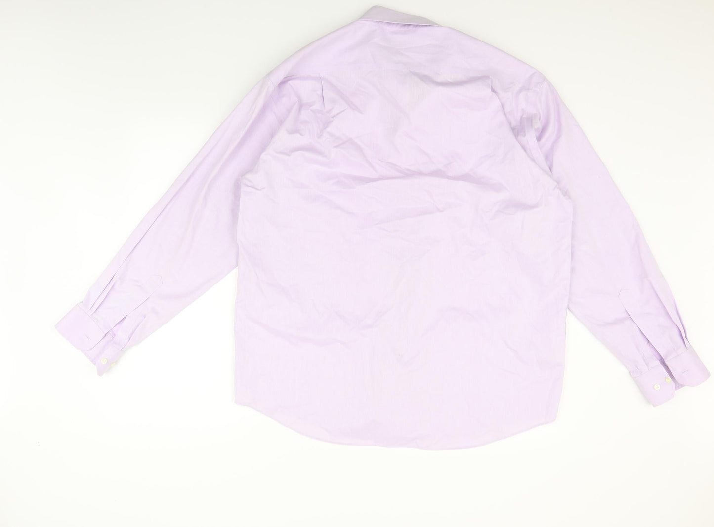 Mens UK Size 16.5 Marks and Spencer Purple  Button-Up Long Sleeve Casual Shirt
