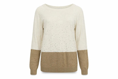 Next Womens Beige   Pullover Jumper Size 10  - jewl detail