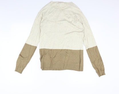 NEXT Womens Beige   Pullover Jumper Size 10  - jewl detail