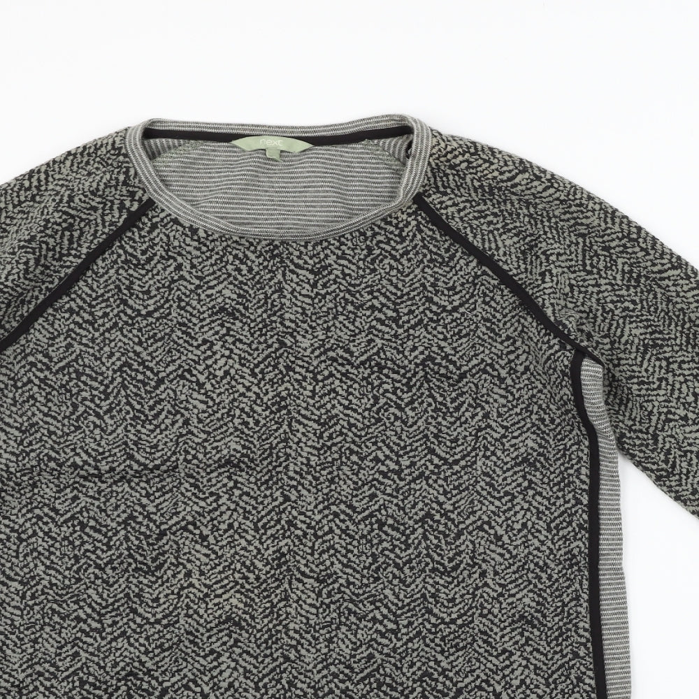 NEXT Womens Grey Geometric  Fit & Flare  Size 14