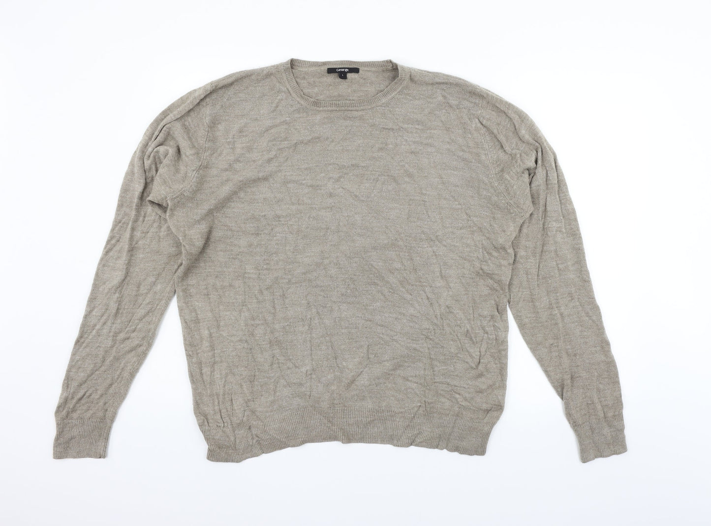 George Mens Beige   Pullover Jumper Size L