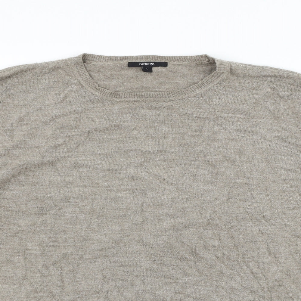 George Mens Beige   Pullover Jumper Size L