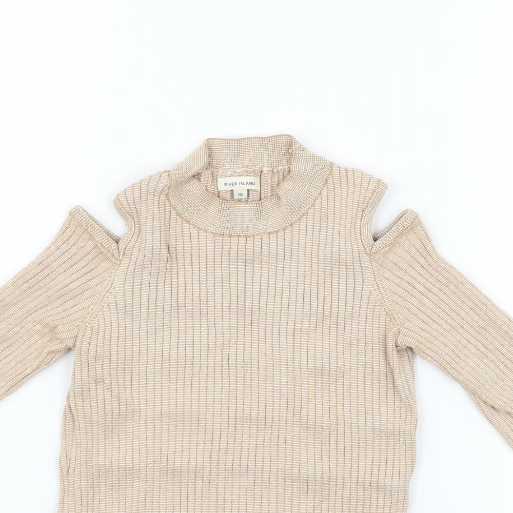River Island Womens Beige   Pullover Jumper Size 10